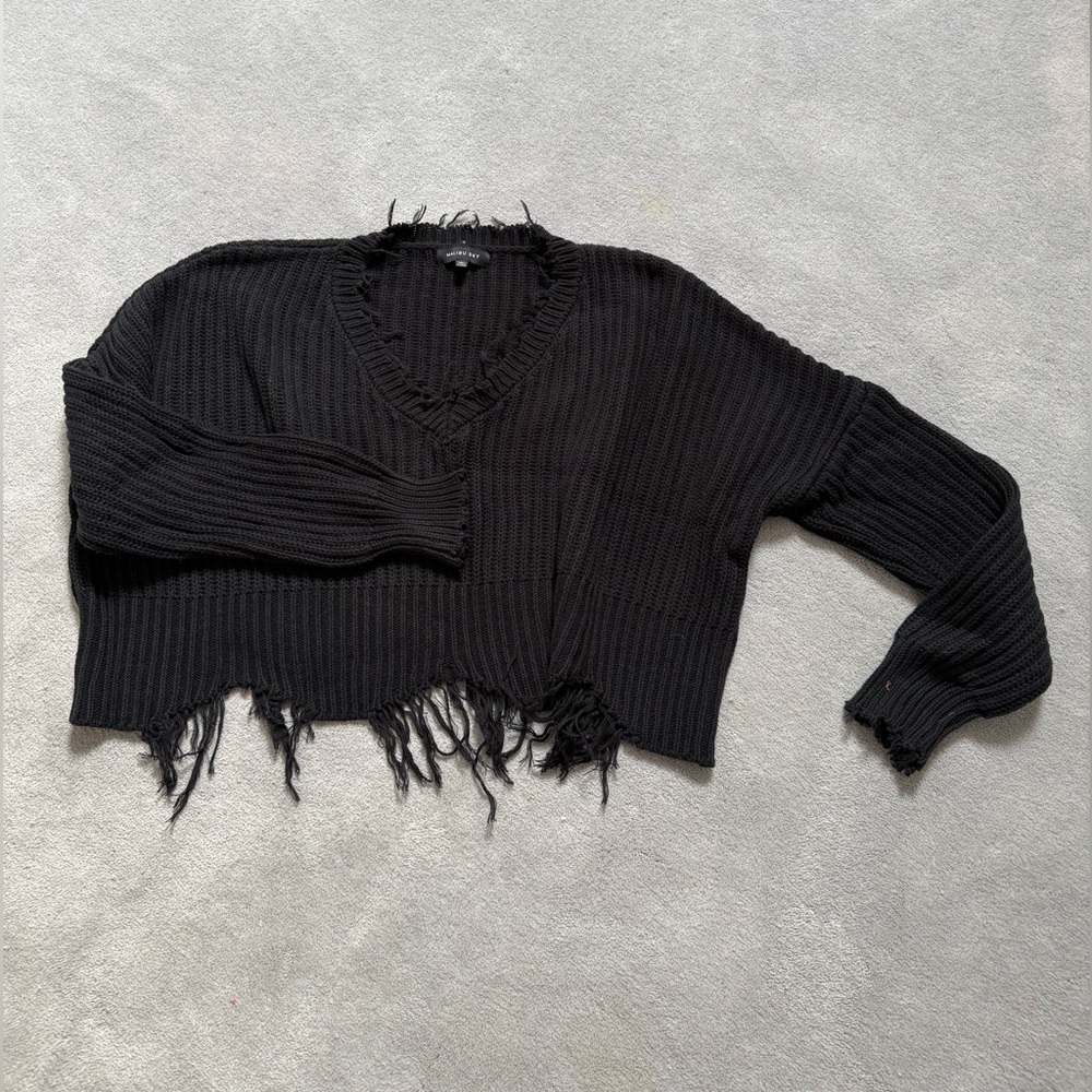 Malibu Skye destroyed sweater